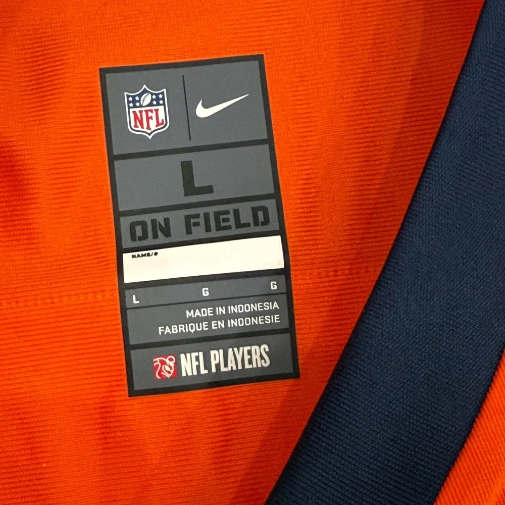 Denver Broncos Russell Wilson‎ 3 Nike NFL On Field Orange Jersey Men's Large